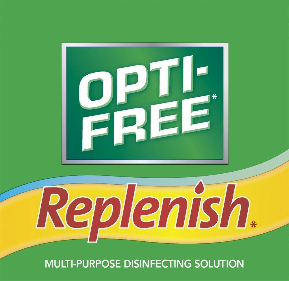 Opti-Free Opti-Free Replenish Multi-Purpose Disinfecting Solution with Lens Case, 10 Fl Oz (Pack of 2)