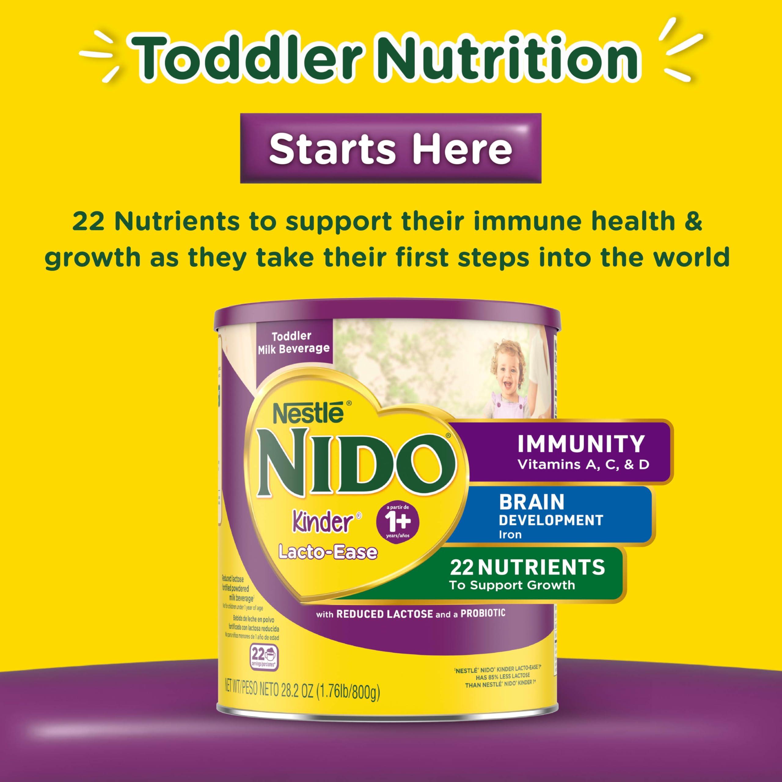 Nido Nestle NIDO Lacto-Ease Toddler Powdered Milk Beverage - 28.2 Oz Canister - Toddler Drink Mix