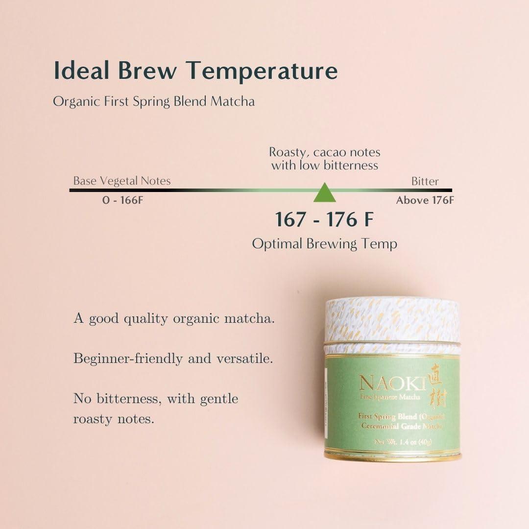 Naoki Matcha Naoki Matcha Organic Ceremonial First Spring Blend – Authentic Japanese First Harvest Ceremonial Grade Matcha Green Tea Powder from Kagoshima, Japan (40g / 1.4oz)