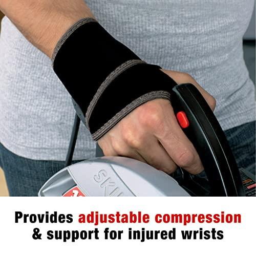 ACE ACE Brand Adjustable Compression Wrist Support, Moderate Support for Weak, Sore or Injured Joints, Wrist Support Conforms to Wrist, One Size Fits Most