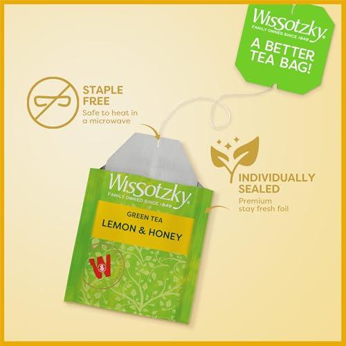 Wissotzky Tea Wissotzky Lemon & Honey Green Tea, 20 Tea Bags | Antioxidant Rich | Soothing Honey Lemon Tea Blend | Green Tea Bags (1)