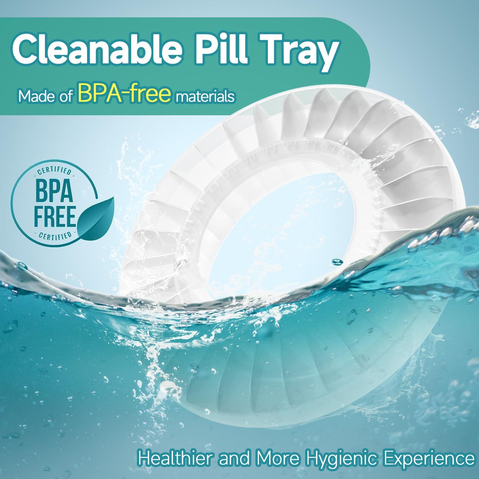 Windtrace Windtrace Automatic Pill Dispenser for Elderly, Electronic Monthly Pill Organizer with Alarm & Light, 28 Day Smart Lock Medication Dispenser, Timed Pill Dispenser Machine for Prescriptions & Vitamins