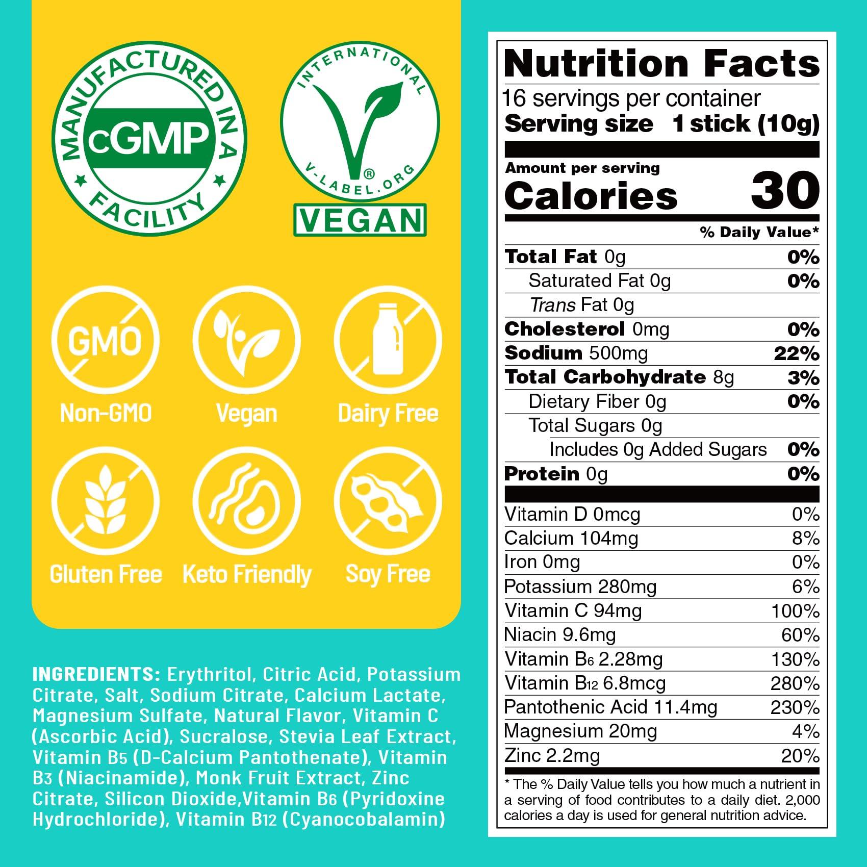 Venture Pal Venture Pal Sugar Free Electrolyte Powder Packets & Chewable Fast-Melt Electrolyte Tablets, Sport Electrolyte for Running Hiking Cycling Sports Nutrition