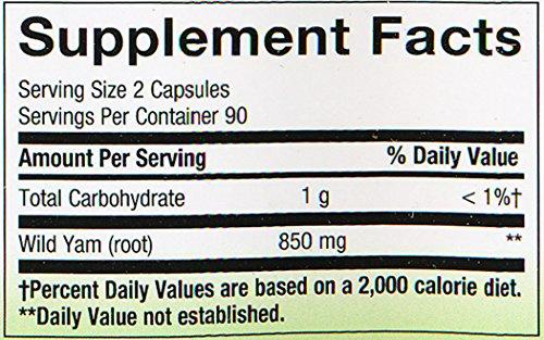 Nature's Way Nature's Way Wild Yam, 180 Vcaps, 425mg (Pack of 2)
