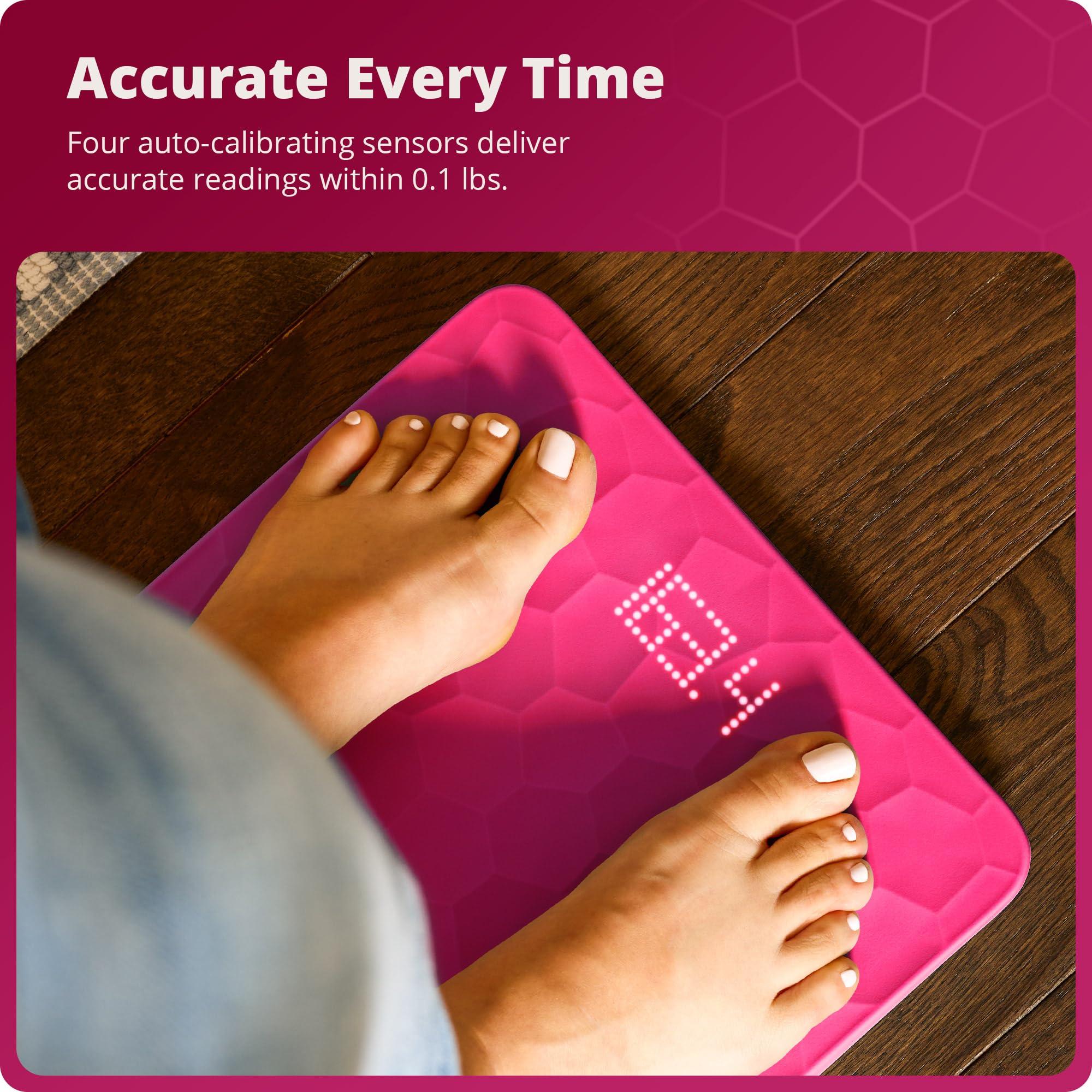 Greater Goods Greater Goods Scale for Body Weight, Accurate Digital Bathroom Scale with Non-Slip Textured Silicone Cover, 400lbs Capacity, Pink