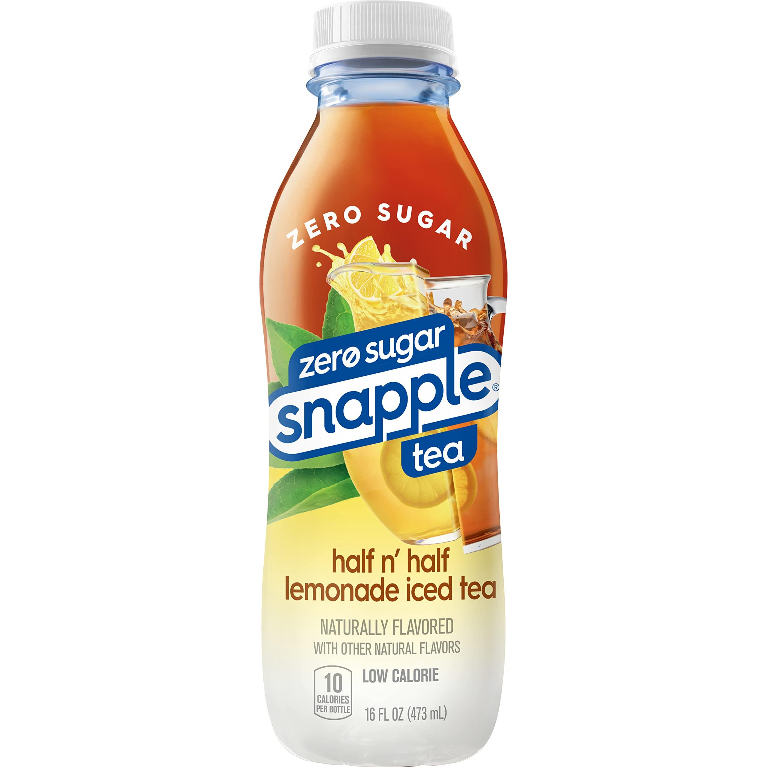 Snapple Snapple Zero Sugar Half \'n Half Tea, 16 fl oz recycled plastic bottle, 6 pack