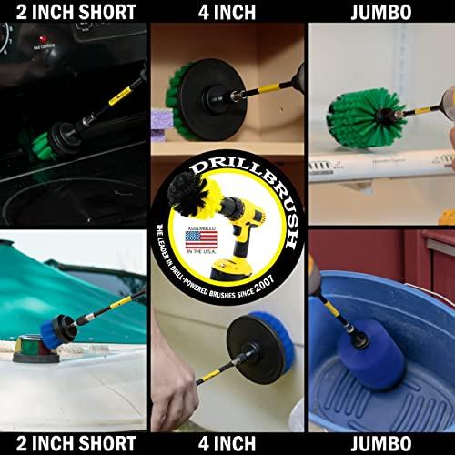 Drill Brush Power Scrubber by Useful Products 7 Piece Drillbrush Bundle - Kitchen Cleaning Brush Drill Attachments - Pool Cleaning Brush - Extension Attachment for Drill - Aquarium Cleaning - Oven Cleaner - Tile - Grout
