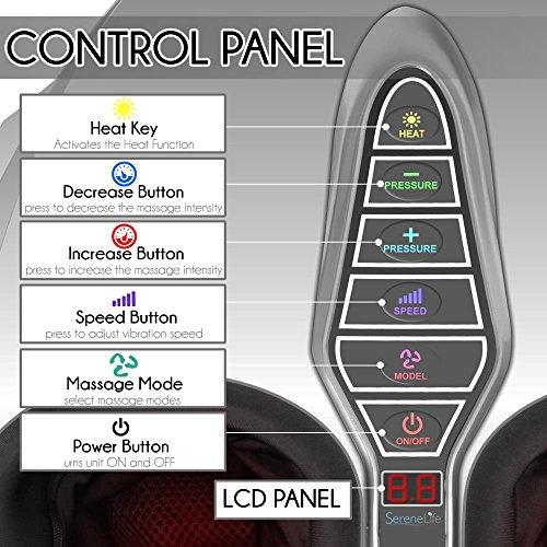 SereneLife SereneLife Vibration Foot Massager | Therapy for Heels, Toes and Ankles | for Pain Relief and Comfort |Heat Function and Different Intensity Levels, with Remote Control