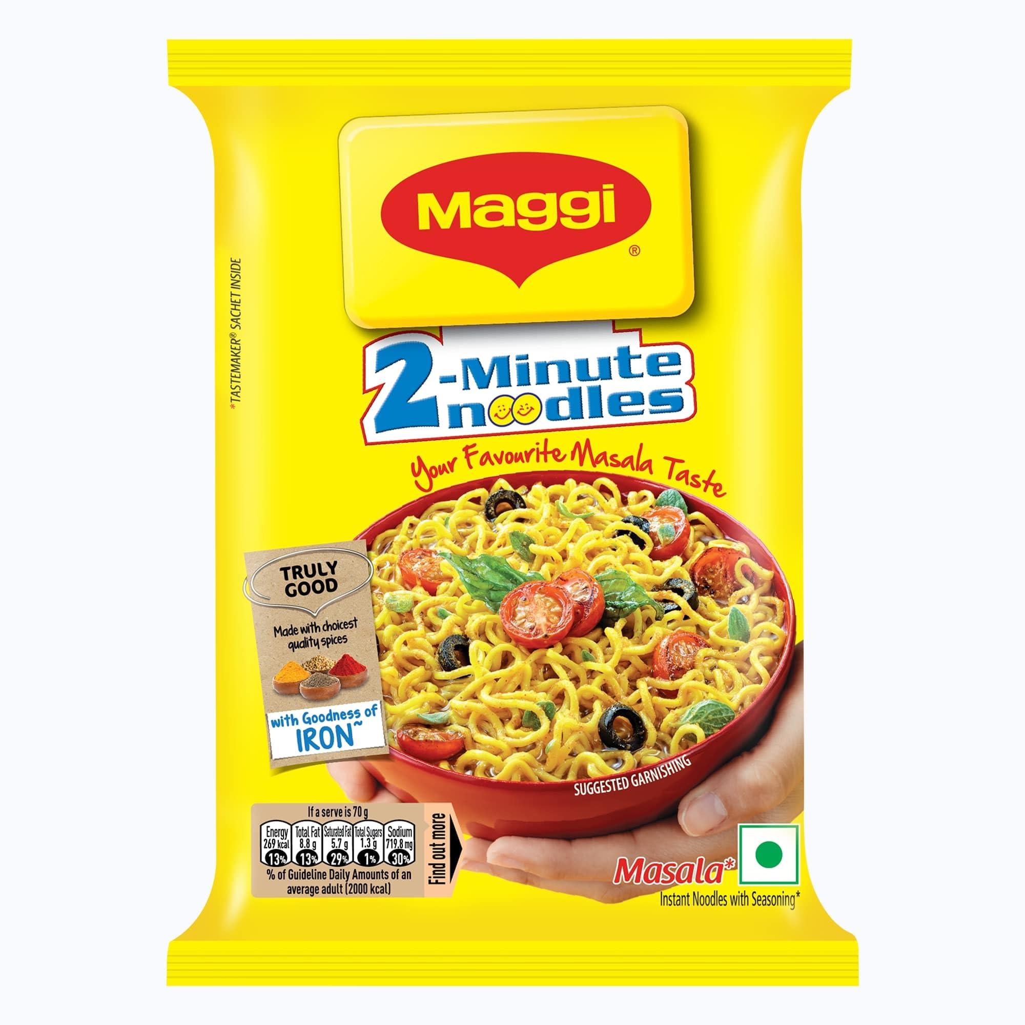 Maggi Maggi 2 Minutes Noodles Masala, 70 grams pack (2.46 oz)- 1 pack - Made in India
