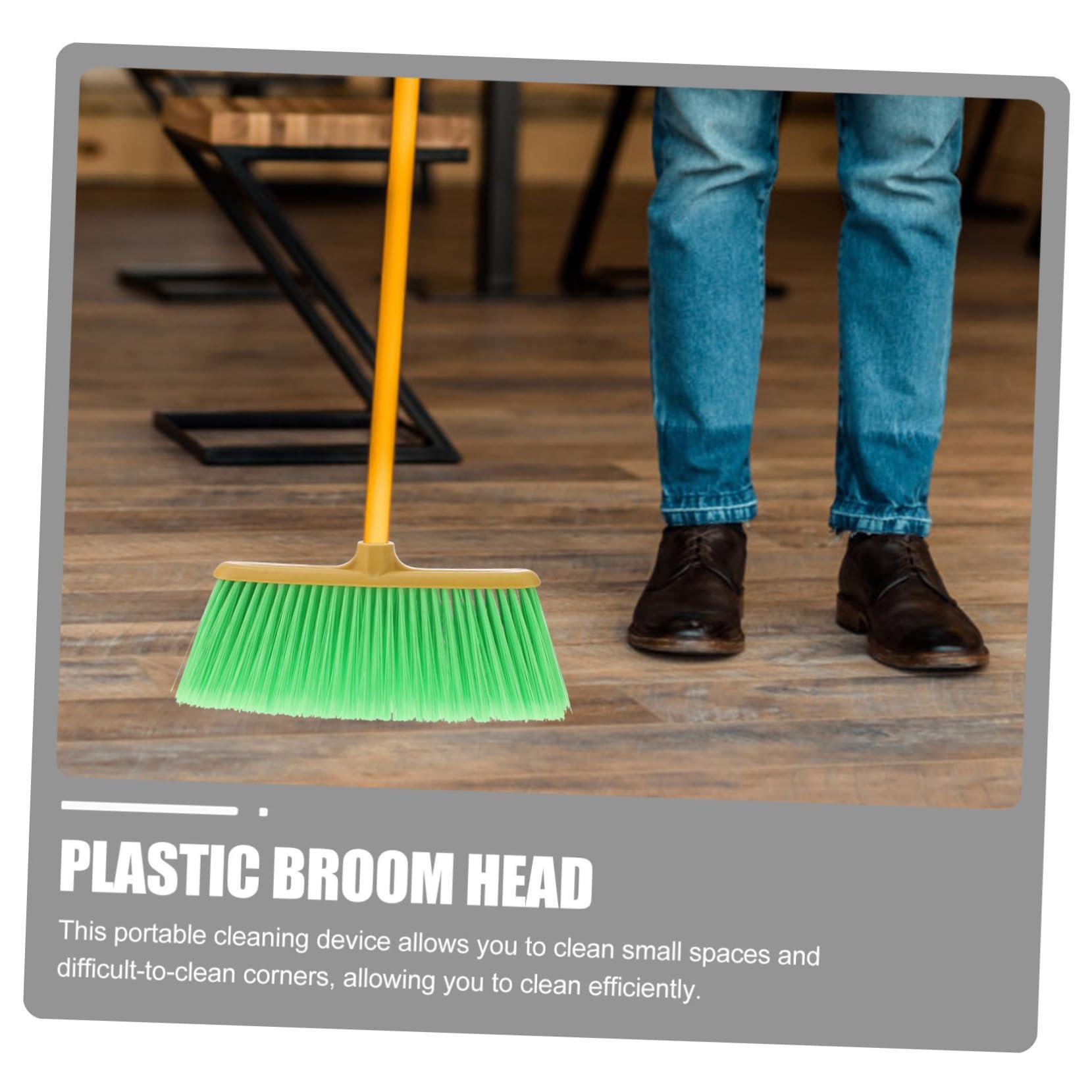 Anneome Anneome Plastic Broom Head Replacement Durable Household Broom Head Accessories for Cleaning Compatible with Standard Broom Handles for Indoor and Outdoor Use