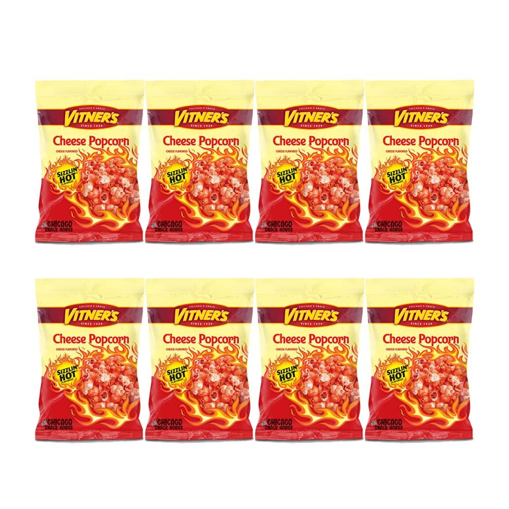 Vitner's Vitner's Sizzlin' Hot Cheese Popcorn - Chicago Snack House - 4 oz. Bags (4)
