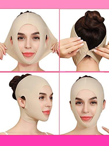 Anna-Kaci Anna-Kaci Womens Chin Strap Support Band Neck Bandage Post Surgical Compression Head wrap, Neck and Chin Compression Garment Wrap, Beige, Medium