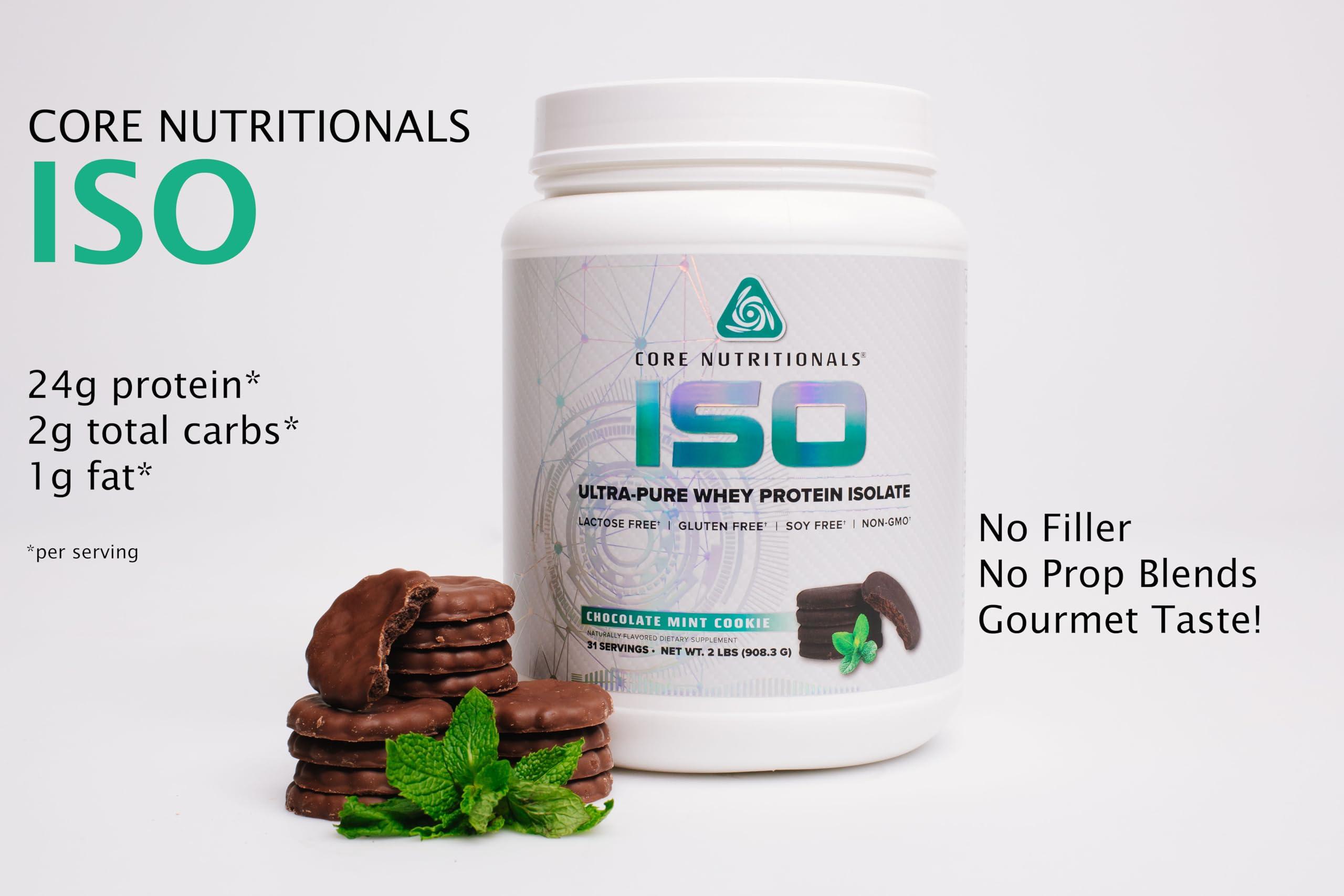 Core Nutritionals Core Nutritionals ISO, 100% Micro Filtered, Zero Artificial Fillers, 25g Whey Protein Isolate, 32 Servings (Mint Cookie)