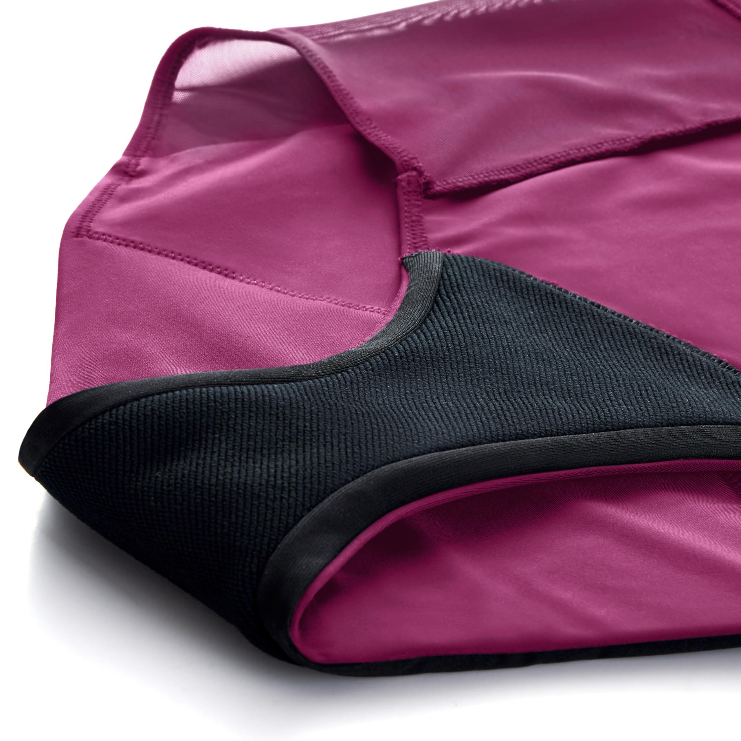 THINX Thinx Period Underwear, Comfort-Stretch Hi-Waist, Holds Up to 12 Tampons, FSA HSA Approved Period Panties, All-Day Absorbency Menstrual Underwear for Women, Leakproof & Reusable, Plum, L,