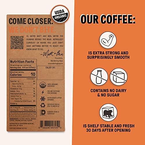 Wandering Bear Wandering Bear Cold Brew Coffee, Hazelnut & Decaf Bundle, 96oz, 2 pack - Organic, Smooth, Shelf-Stable, and Ready to Drink