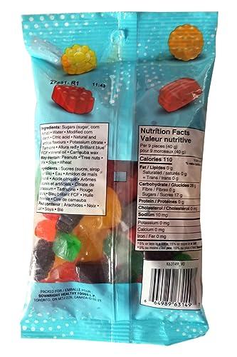 Down Right Healthy Foods L.P. Joe\'s Tasty Travels, Sour Jubes Candy, 400g/14 oz. Bag (Imported from Canada)