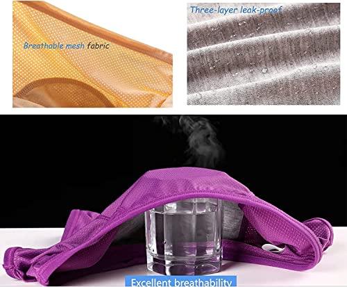 DACUN DACUN Daily Wearing Safety Certification Plus Size Women\'s Period Panties Cotton 3 Layer Leak Proof Menstrual Underwear Supersoft (Color : Multicolor B, Size : 4XL-4XLarge)