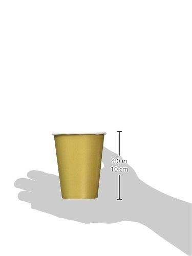 amscan Gold Paper Cups | 9 oz. | Pack of 8 | Party Supply