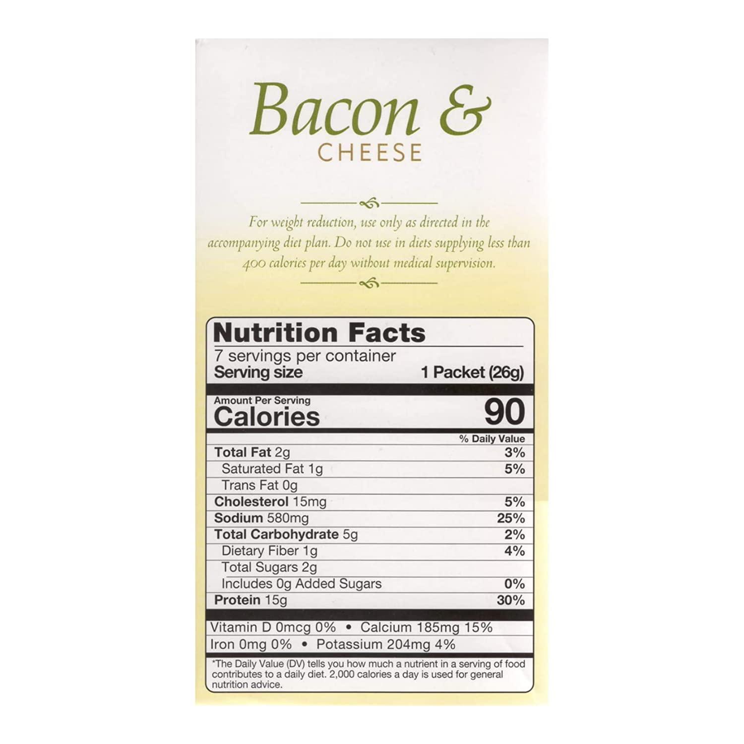 Nutmeg State Nutrition Nutmeg State Nutrition High Protein Instant Soup Mix, Low Calorie, Low Fat, Low Carb, Ideal Protein Compatible, 7 Servings Per Box (Bacon Cheese)