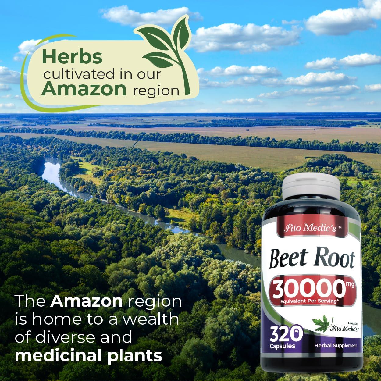 FITO MEDIC\'S FITO MEDIC\'S Lab | Beet Root Capsules | 30000 mg Equivalent per Serving | 320 Caps | Beet Root | Beetroot | Beetroot Capsules | Ultra high Absorption, s.