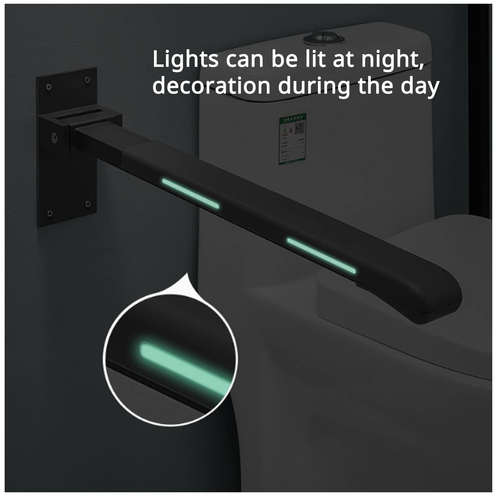 WeBert Bathroom Grab Rails,Shower Handle Bars for Elderly, Foldable Drop Down Toilet Rail Stainless Steel Flip Up Handicap Safety Grab Bar Rails Support for Walls Drop Down Screw-in Grab Bar,Supports 200kg(C