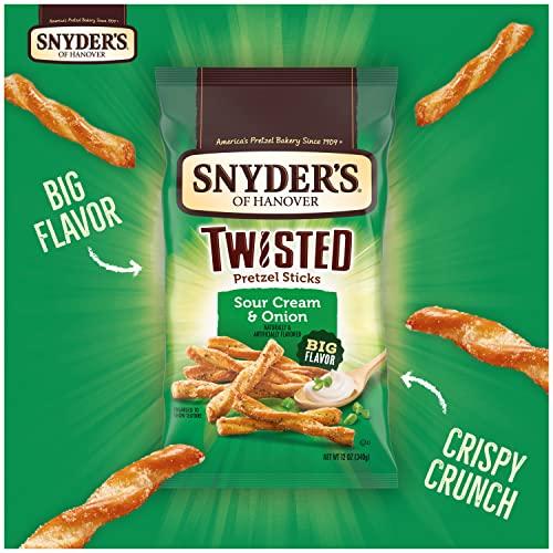 Snyder's of Hanover Snyder's of Hanover, Sour Cream & Onion Twisted Pretzel Sticks, 12 Oz Bag