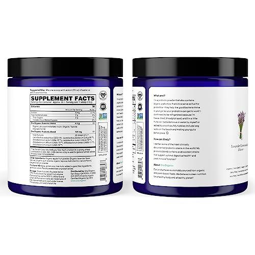 Ora Organic Ora Organic Prebiotic and Probiotic Powder Supplement - 20 Billion Probiotics, 7 Strains for Best Prebiotic Powder, Non-GMO, Probiotics for Women, Men & Kids - Lavender Lemonade Flavor, 30 Servings