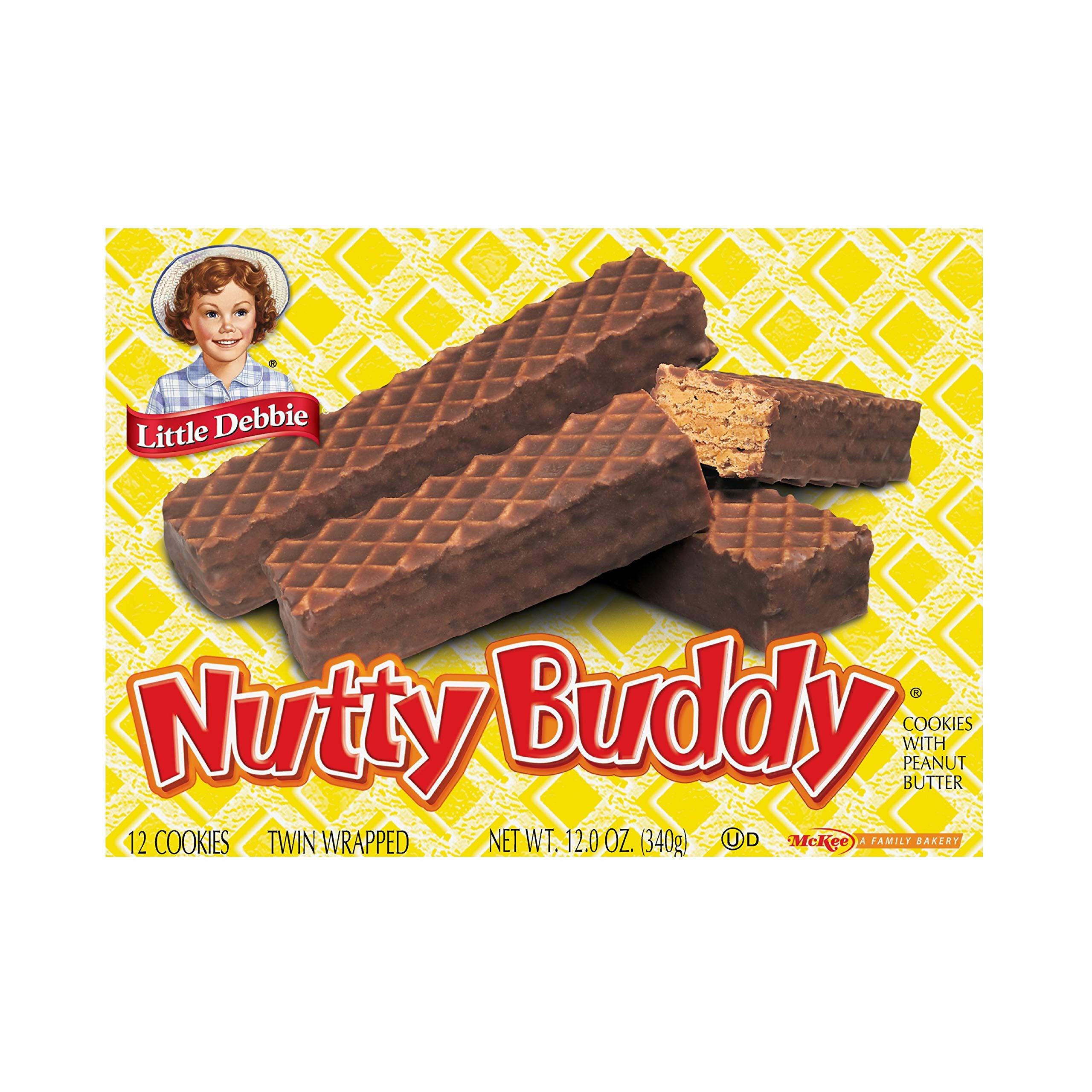 Little Debbie Little Debbie Nutty Buddy Chocolate Fudge & Peanut Butter Wafer Bars, 2 Bars per Package - 2.1, Oz 50.4 Ounce (Pack of 24)