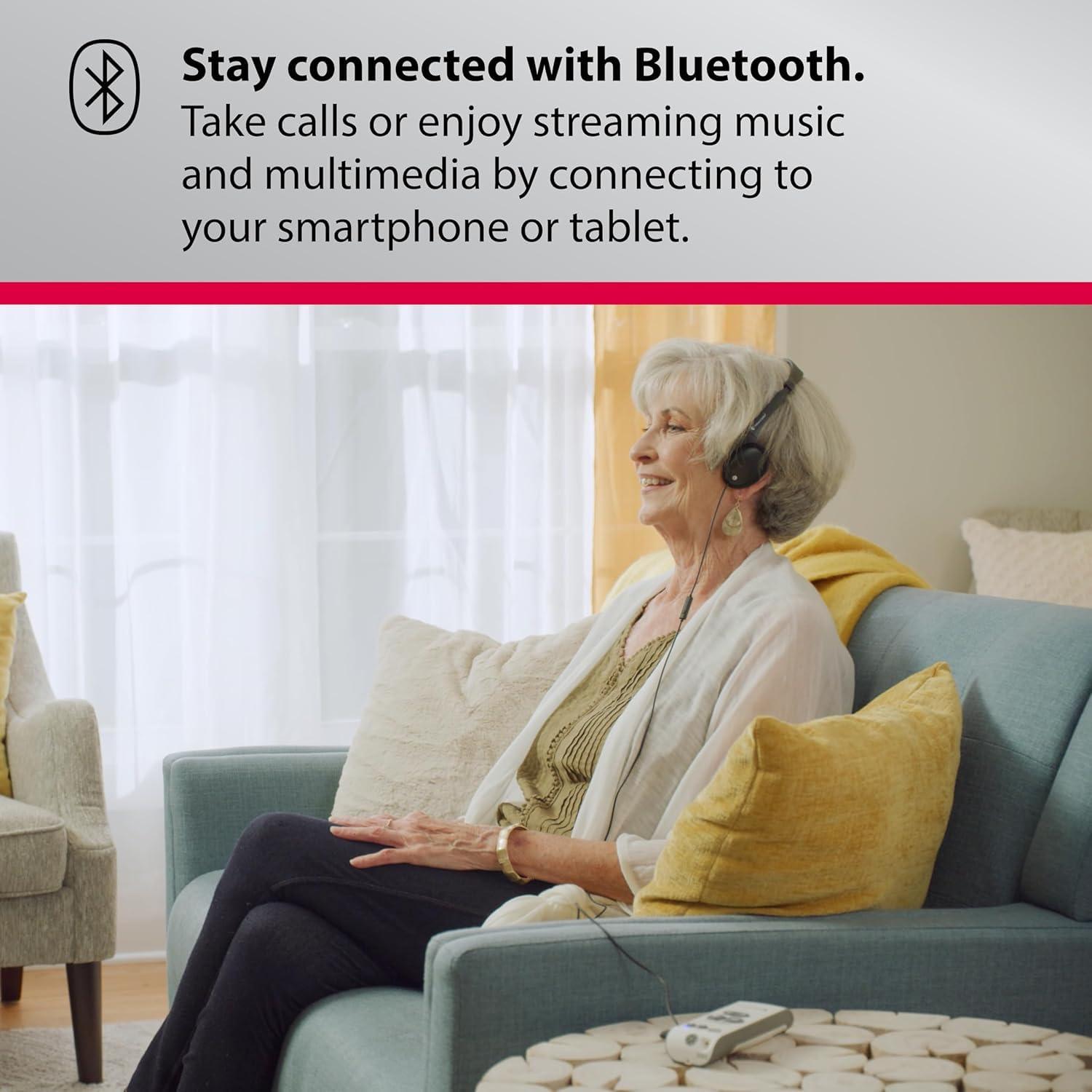 Bellman & Symfon Bellman & Symfon Maxi Pro Bluetooth Hearing Amplifier System with Headphones and Earbuds - 3-IN-1 Digital Sound Amplifier TV Listening with TV Streamer - Wireless Cell Phone Amplifier - Rechargeable