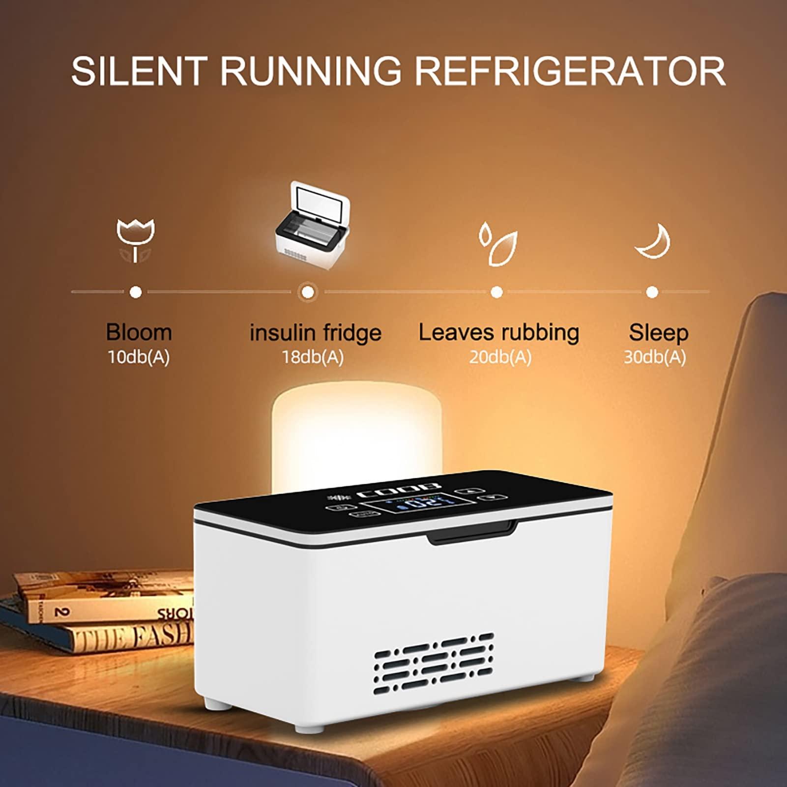 YXJPP Portable Insulin Cooler - White Car Travel Small Fridge, Large Capacity Home Care Medicine Refrigerator and Insulin Cooler, Small Travel Box for Medication