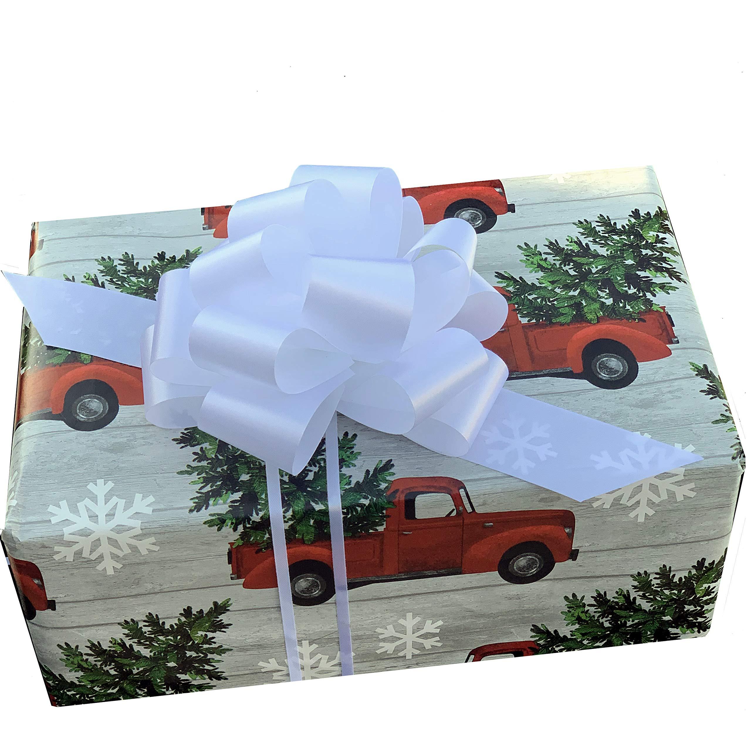 GiftWrap Etc. White Christmas Gift Pull Bows - 5\" Wide, Set of 10, Wedding Decor, 4th of July, Gift Bows, Wreath, Presents, Birthday, Fundraiser, Reception, Valentine\'s Day, President\'s Day, Memorial Day