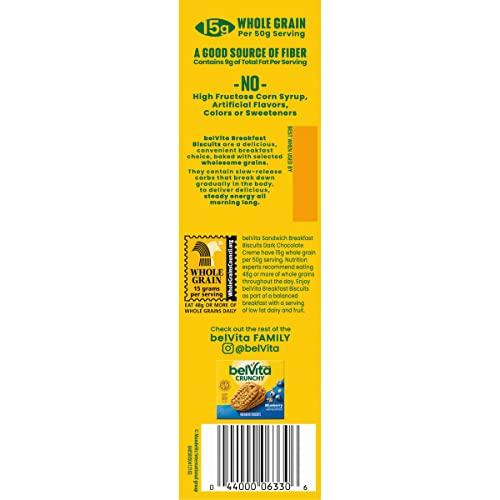 Belvita belVita Breakfast Sandwich Dark Chocolate Creme Breakfast Biscuits, 8 Packs (2 Sandwiches Per Pack)