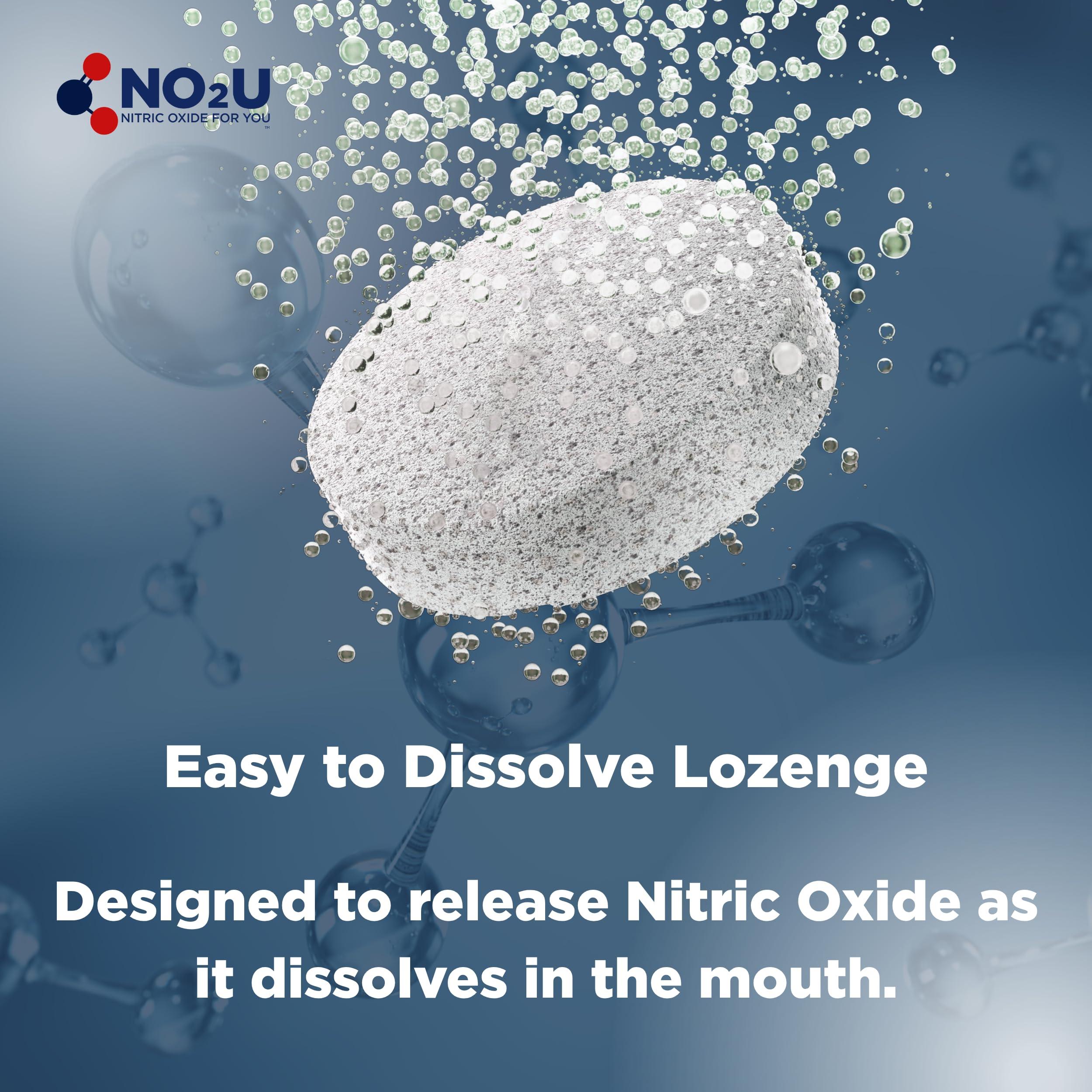 NO2U NO2U Bryan NITRICEUTICALS - Natural Nitric Oxide Supplements for Men & Women - Promotes Blood Circulation, Oxygen & Nutrient Delivery, Daily Wellness Support - No Gluten or Dairy - 60 Vegan Lozenges