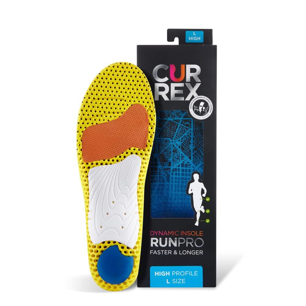 currex CURREX RunPro Insoles for Running Shoes Arch Support Inserts to Help Reduce Fatigue, Prevent Injuries & Boost Performance for Men & Women High Arch, 2X Size