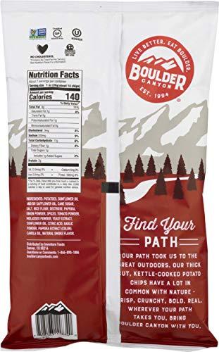 Boulder Canyon Boulder Canyon Kettle Cooked Potato Chips, NON-GMO Verified, Gluten Free, Hickory Barbeque, 6.5 Ounce