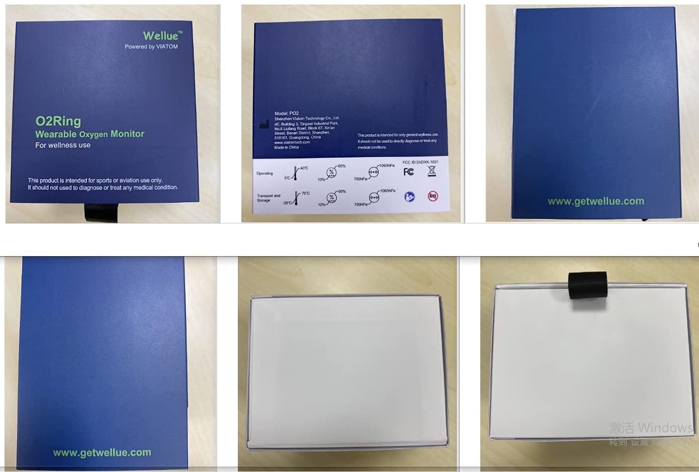 Wellue Wellue O2ring Pulse Oximeter - Rechargeable Bluetooth Oxygen Saturation Monitor with Reminder| Wearable O2 Meter Continuous Tracking of Oxygen Level and Pulse Rate with Free APP & PC Software