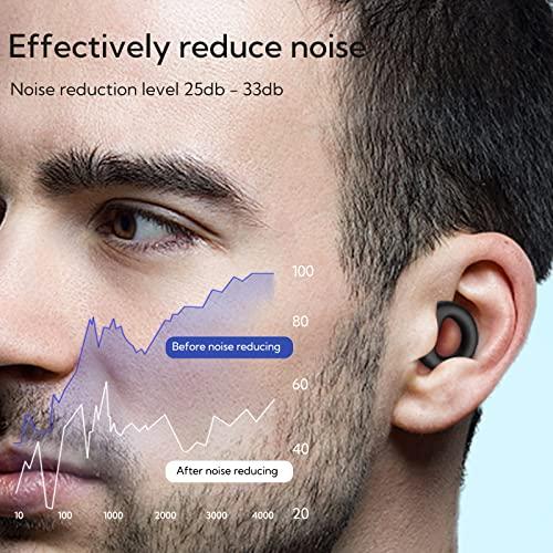 DPZZ Noise Canceling Earplugs for Sleep and Concentration New Flexible Earplugs for Better Attenuation 2 Pair Reusable Deal for Side Sleepers &Noise Sensitive Person 27dB Noise CancellationBlack