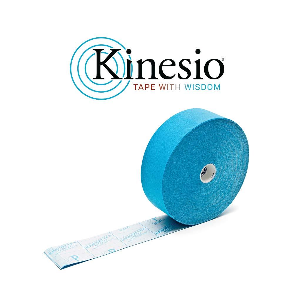 Kinesio Kinesio Taping - Elastic Therapeutic Athletic Tape Tex Gold FP - Bulk Roll - Blue – 2 in. x 103 ft