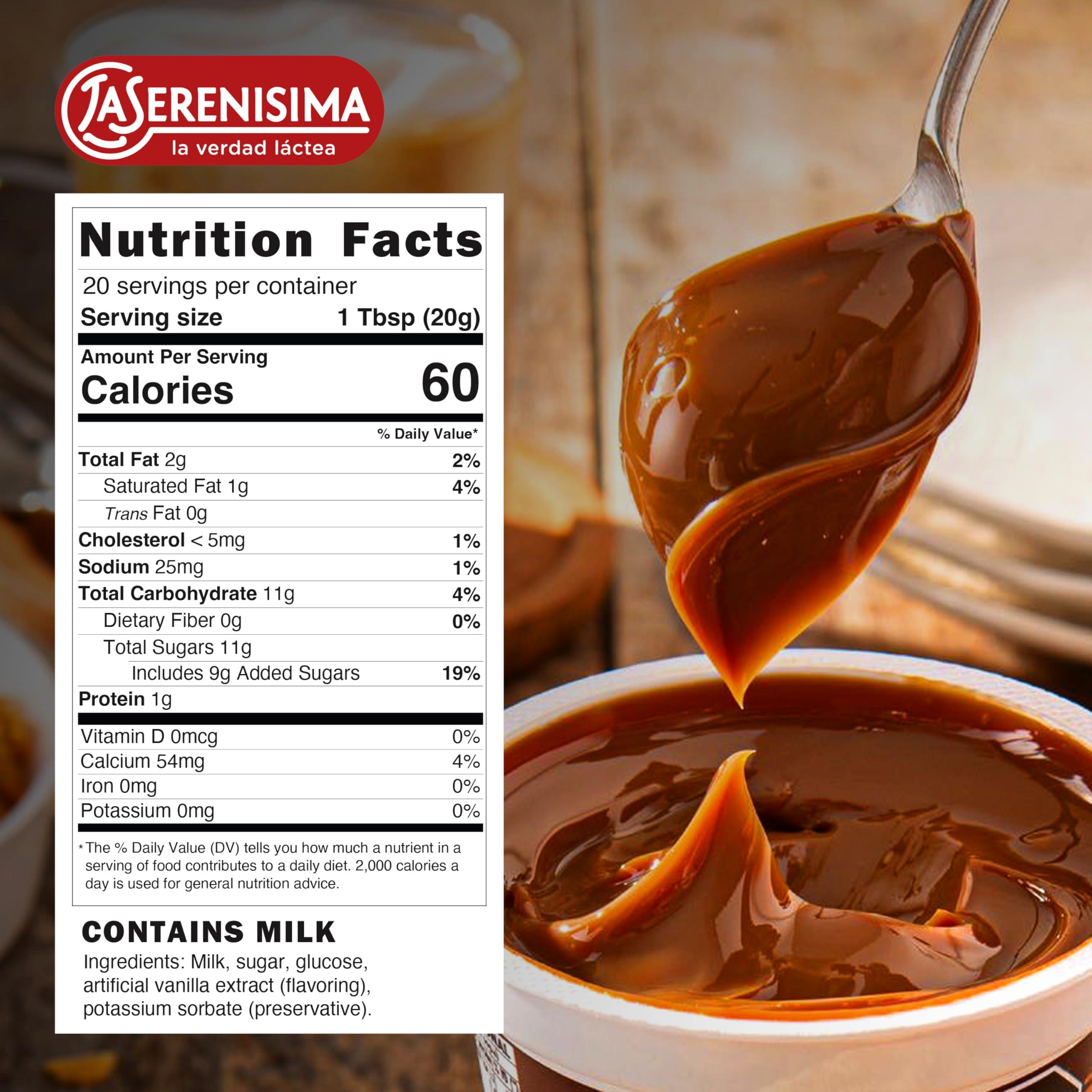 La Serenisima "4" La Serenisima "Dulce De Leche ," Milk Caramel", 400 G-14.10 Oz From Argentima