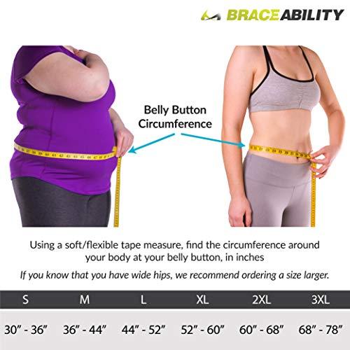 BraceAbility BraceAbility Plus Size Women's Back Brace for Female Lower Back Pain - XXXL Ladies Soft White Elastic Lumbar Compression Obesity Support Belt Girdle is Discreet Under Clothes (3XL)