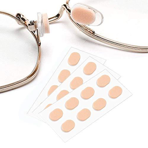 SAIGO Nose Pads Soft Foam Adhesive Anti-Slip Silicone Eyeglass Nose Pads Stick On for Glasses Eyeglasses Sunglasses 12 Pairs, 1.0mm, Skin Color