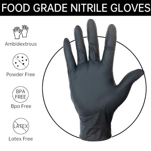 GLOKISS GLOKISS Disposable Nitrile Gloves Latex Free Rubber Cleaning Gloves 5 Mil,Food Safe Cooking Gloves Working Gloves (100, XL)
