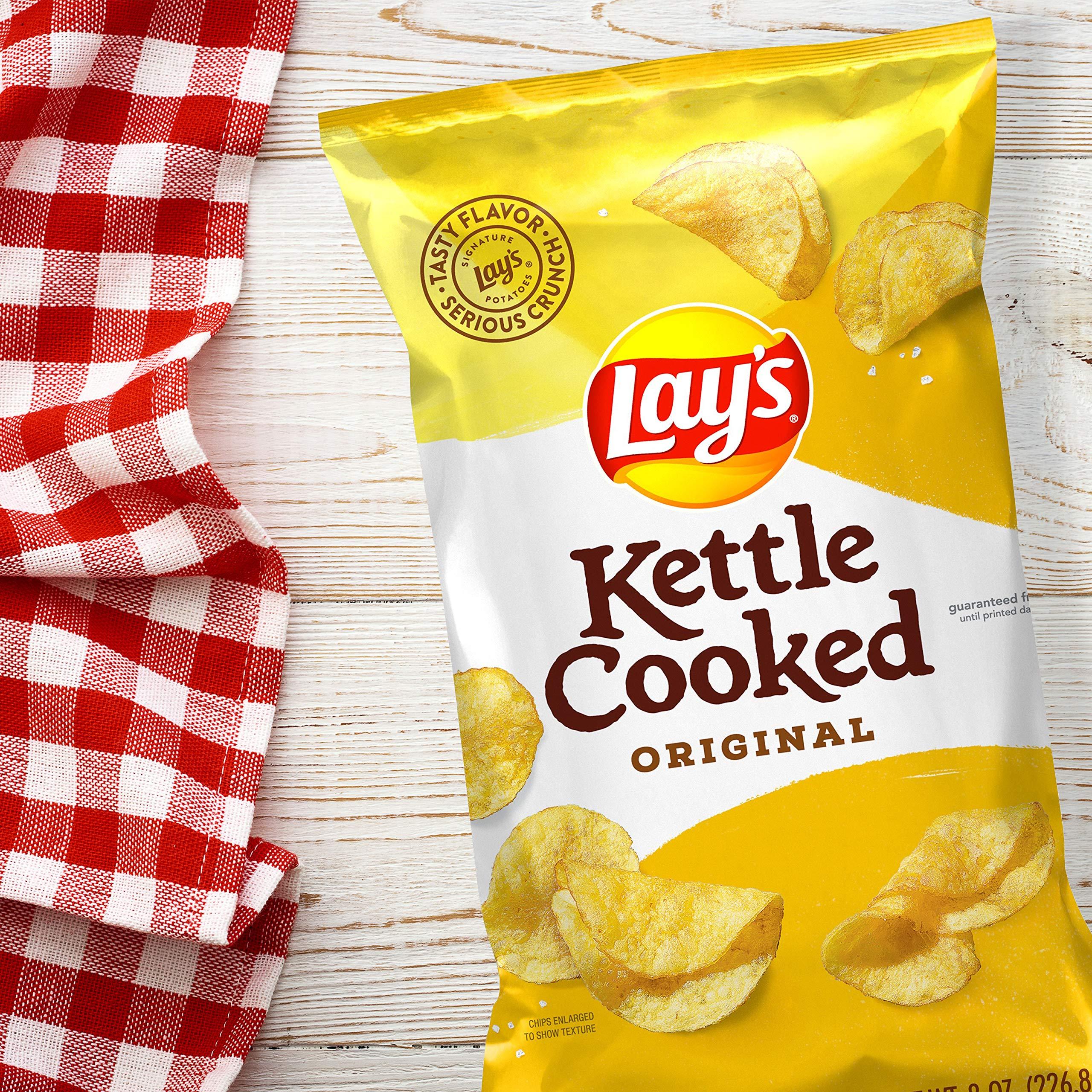 Lay's Lay\'s Kettle Cooked Potato Chips, 8 Oz