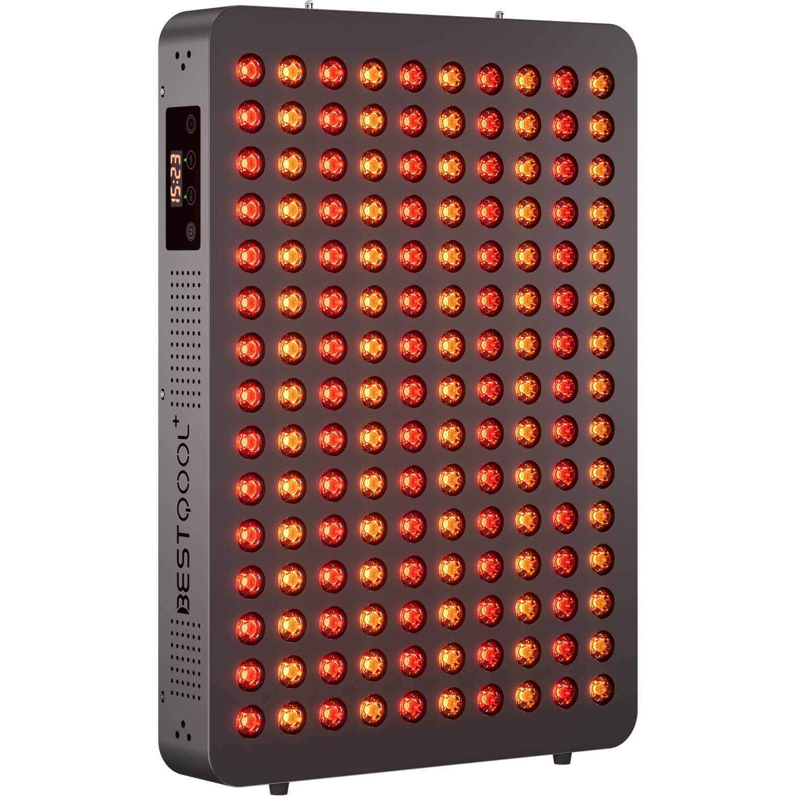 Bestqool Bestqool Red Light Therapy Device, 4 Wavelengths Full Body Near Infrared Light Therapy, Elite Grade Dual Chip 150 LEDs, High Power Output Red Light Panel for Anti-Aging, Pain Relief. 250W.