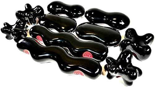 SYNERGY STONE Advanced (Midnight Black)(Set of 10) Ultra-Smooth Synergy Stone Hot Stone Massage Tools - Pro Kit for Full Body Massage - Relaxing and Therapeutic Deep Heat
