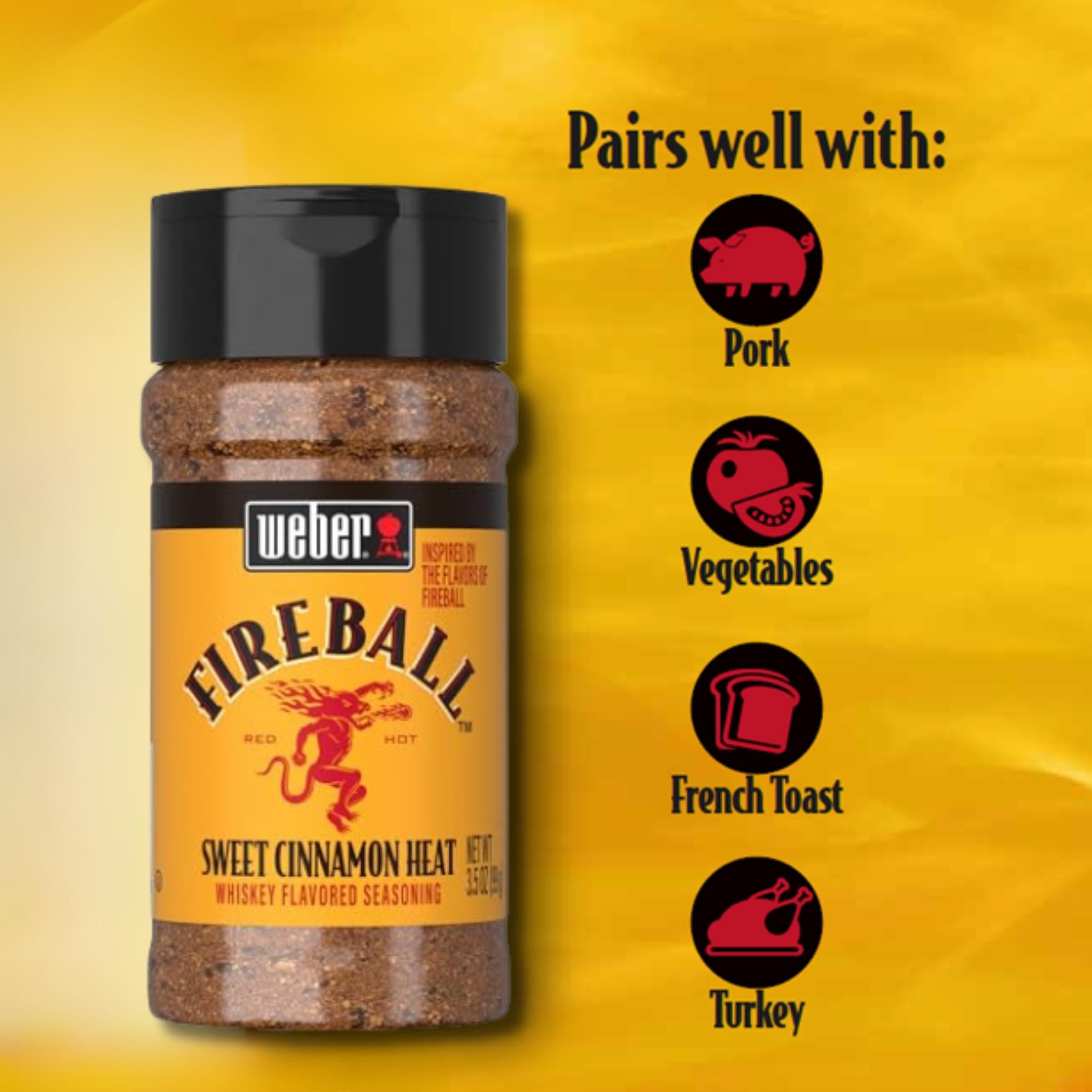 Weber Seasonings Weber Fireball Whiskey Flavored Seasoning, 3.5 Ounce
