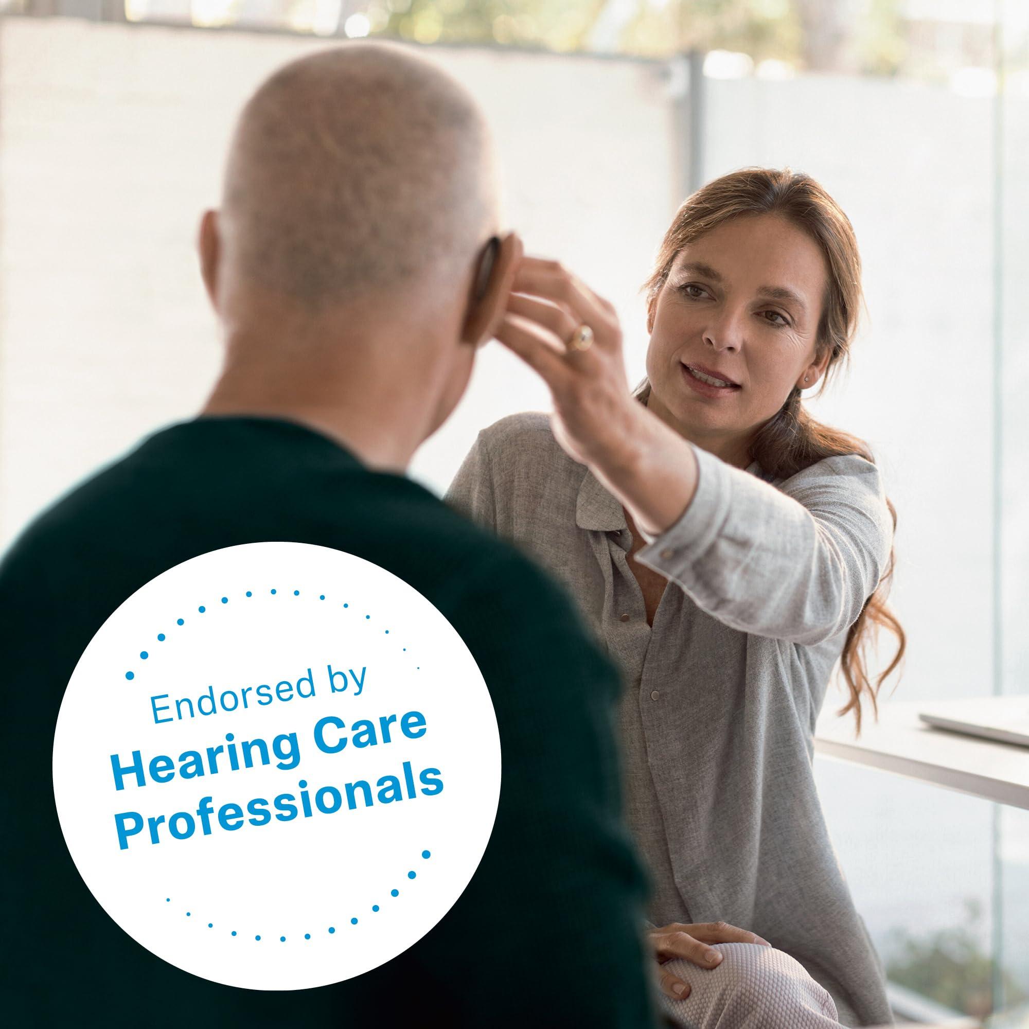 Sennheiser Sennheiser All-Day Clear Bluetooth Hearing Aids - OTC Hearing Aids with Bluetooth - Self-Fitting, Programmable Sound - FDA Cleared - Light Grey