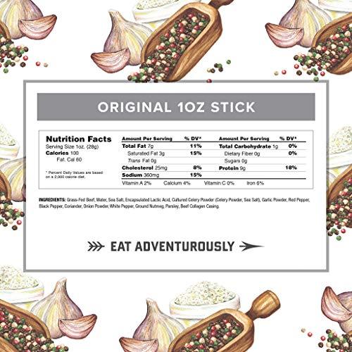 Country Archer Original Beef Sticks by Country Archer, 100% Grass-Fed, Certified Keto, Paleo, Gluten Free, 24 Count, 1 Ounce (Pack of 24)
