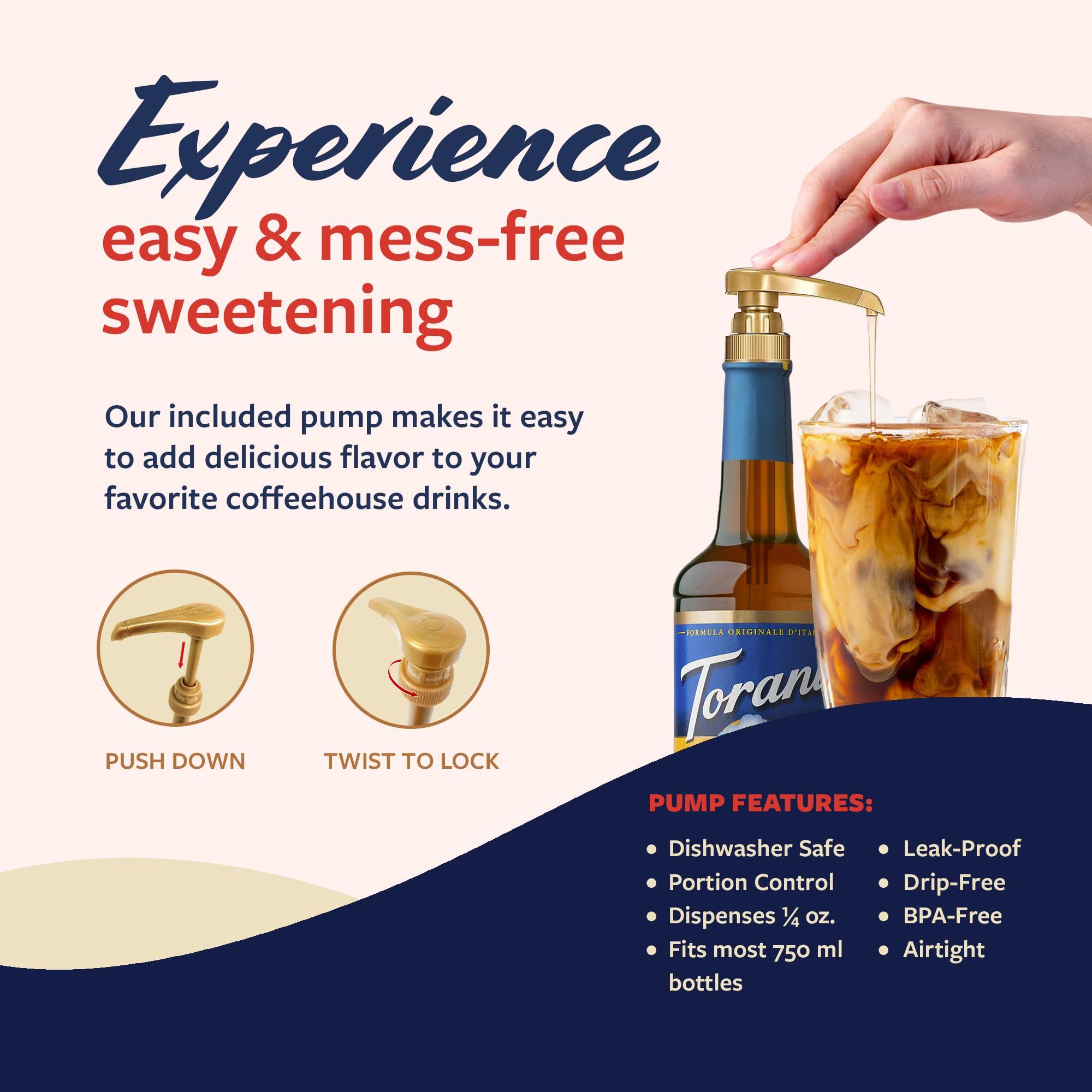 Torani Torani Sugar Free Coffee Syrup, Brown Sugar Cinnamon Flavored Syrup for Drinks, Zero Calorie, Pump Included, 25.4 Fl Oz