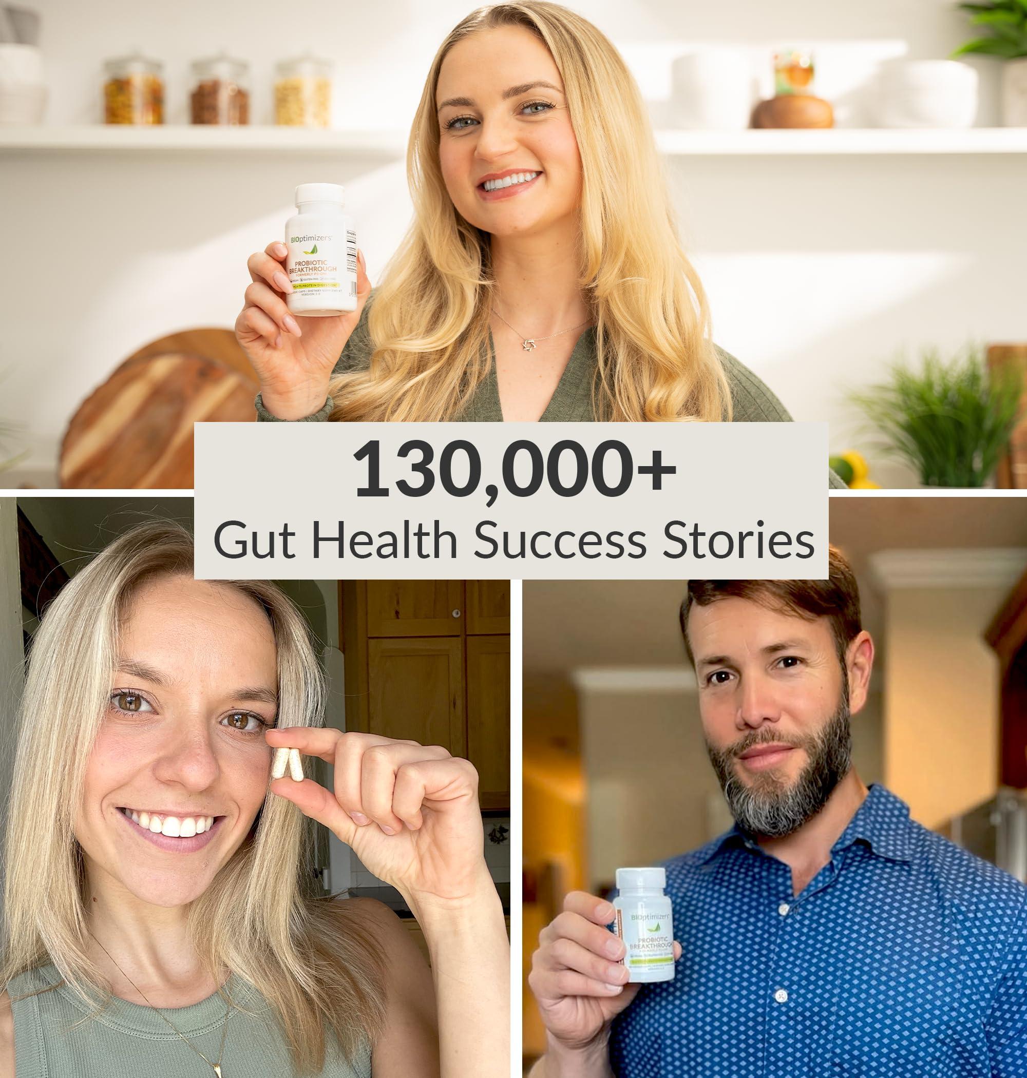 BiOptimizers BiOptimizers Probiotic Breakthrough, Proteolytic Prebiotics & Probiotics Supplement  Lactobacillus Plantarum OM for Immune, Bloating & Gut Relief Support, 60 Vegan Capsules